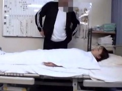 Japanese Schoolgirl win a massage and a make the animal with 2 backs