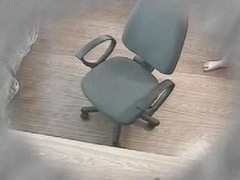 Hidden web camera masturbation in a office chair